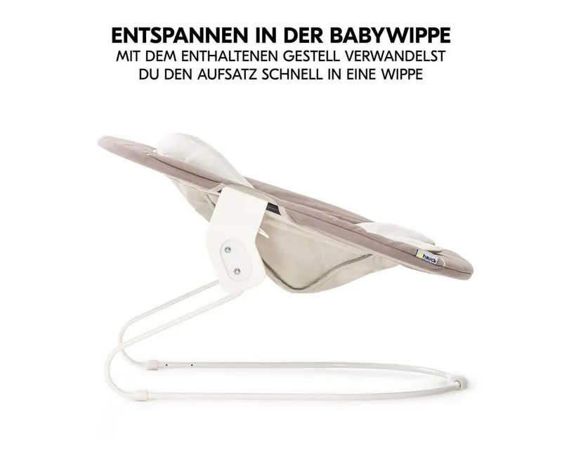 Hauck Hauck Hochstuhl Alpha Plus Newborn Set - Walnut, Holz Babyhochstuhl ab Geburt inkl. Neugeborenenaufsatz & Sitzauflage, Braun, – Produktbild 5 von 5