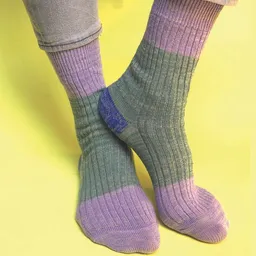 Fräulein Prusselise Fräulein Prusselise Wollfgang Socke grün bunt colourblock – Produktbild 1 von 1