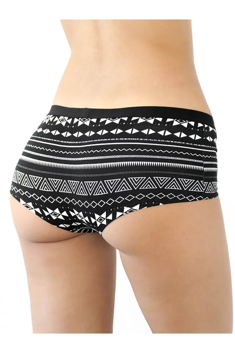 Albero Natur Albero Natur Damen vegan Boyshorts Slips 6er Pack Schwarz Weiß, Schwarz, – Produktbild 1 von 2