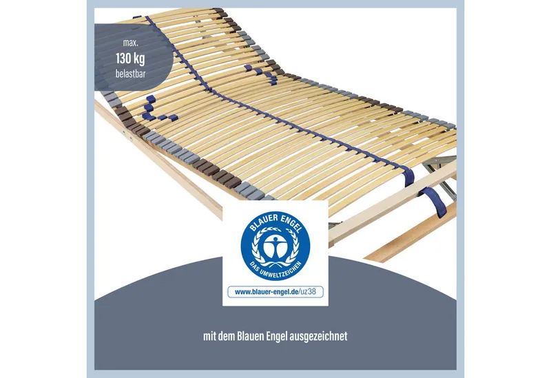 Beco Lattenrost Blue Royal KF, Beco, Kopfteil manuell verstellbar, Fußteil manuell verstellbar, ausgezeichnet mit dem Blauen Engel – Produktbild 4 von 5