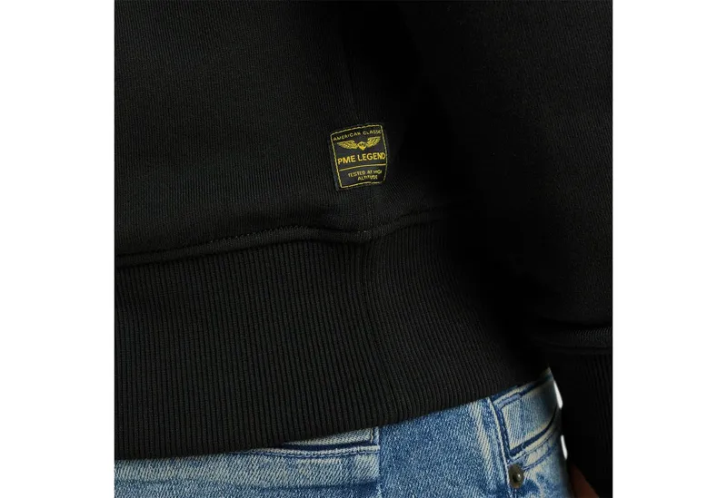PME Legend PME Legend Sweatshirt Rundhals Soft Terry mit Logo mit Logo Stickerei, Schwarz, – Produktbild 4 von 4