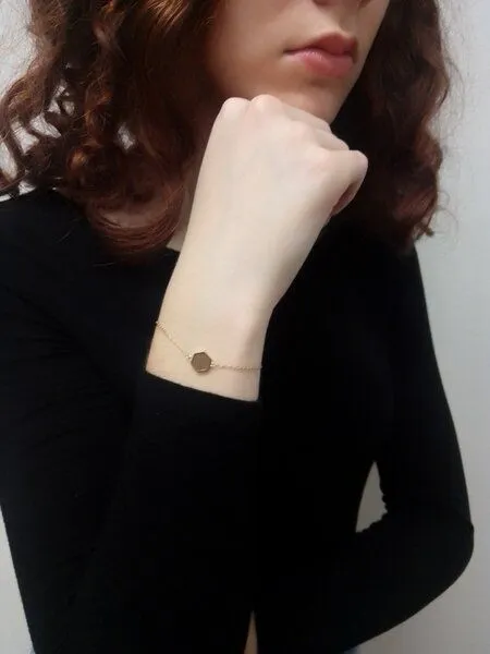 BeWooden BeWooden Armbänder mit Holzdetail - Motiv Hexagon, Aurum, – Produktbild 3 von 4