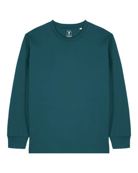 YTWOO YTWOO Schweres Unisex Basic Langarmshirt aus 100% Biobaumwolle, Sternenblau, – Produktbild 1 von 3
