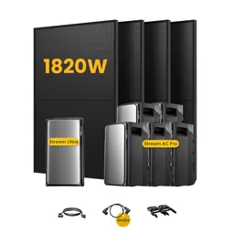 EcoFlow EcoFlow Stream Ultra, All-in-One Speicher für Balkonkraftwerke, mit 4 x 455 Bifaziale Solarmodule, by Powerness - Stream Ultra + 5 x Stream AC Pro | 11520Wh / ohne Zubehör / Standardversand – Produktbild 1 von 1