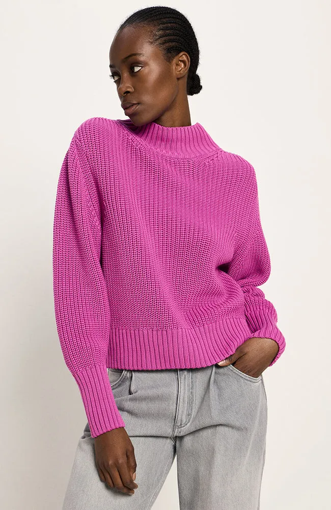 LANIUS Lanius Damen vegan Strickpullover Rosa, Dunkelpink, – Produktbild 1 von 2