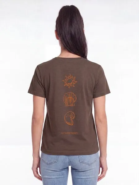 watapparel watapparel T-Shirt Frauen Salt Water Therapy, Mocha, – Produktbild 2 von 2