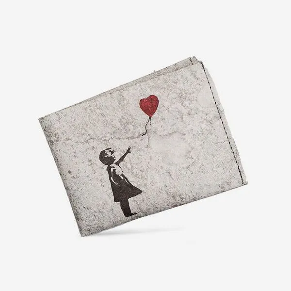paprcuts paprcuts RFID Portemonnaie, Balloon girl (grau rot), – Produktbild 1 von 4