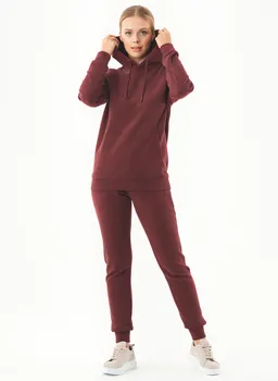 ORGANICATION ORGANICATION Damen vegan Soft-Touch-Hoodie Burgund – Produktbild 1 von 1