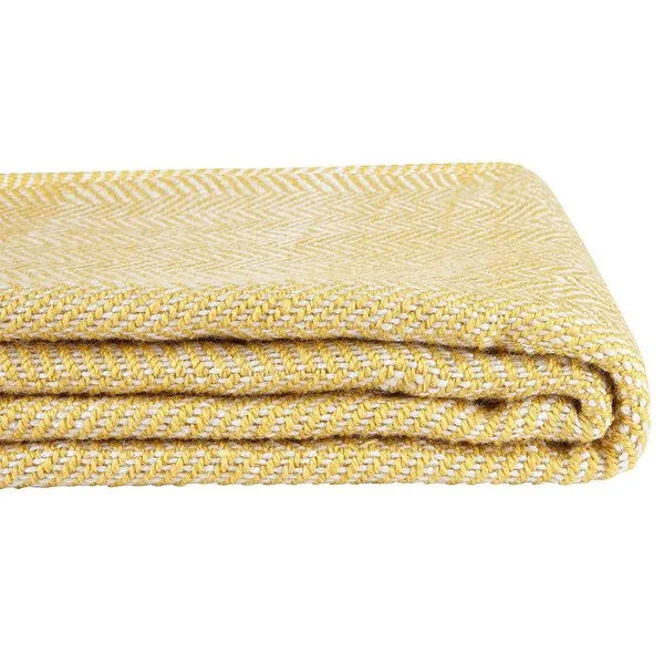 liv interior liv interior Recycelte In- und Outdoordecke HERRINGBONE, Gelb, – Produktbild 2 von 4