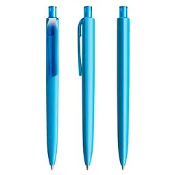 prodir prodir® Druckkugelschreiber DS8 PMM Push, blaue Mine, cyanblau, Hellblau, – Produktbild 1 von 1