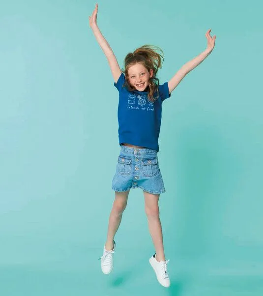 Gary Mash GARY MASH Kinder T-Shirt friends not food aus Bio-Baumwolle, Blau, – Produktbild 2 von 3