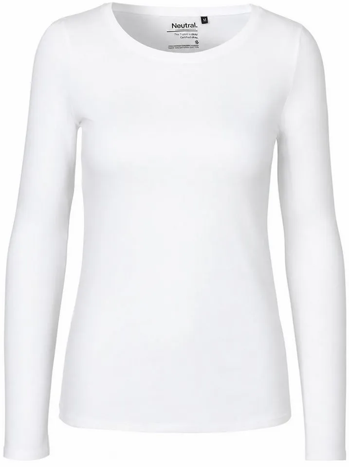 Neutral Neutral Langarmshirt Damen Long Sleeve T-Shirt / 100% Fairtrade-Baumwolle, White, – Produktbild 2 von 3
