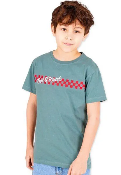 Band of Rascals Band of Rascals Checker T-Shirt, Sage, – Produktbild 1 von 3