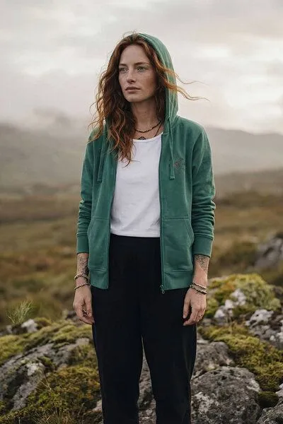 KOKOworld KOKOworld Kapuzenjacke Goa-Zip, Teal sun&soil (petrol), – Produktbild 3 von 4