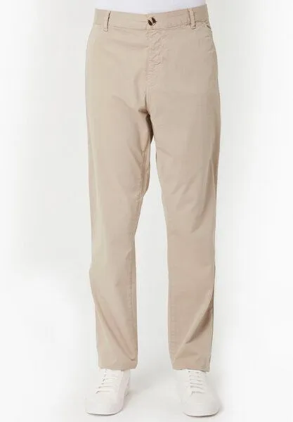 ORGANICATION ORGANICATION Slim-Fit Hose aus Bio-Baumwolle, Feather beige, – Produktbild 2 von 4
