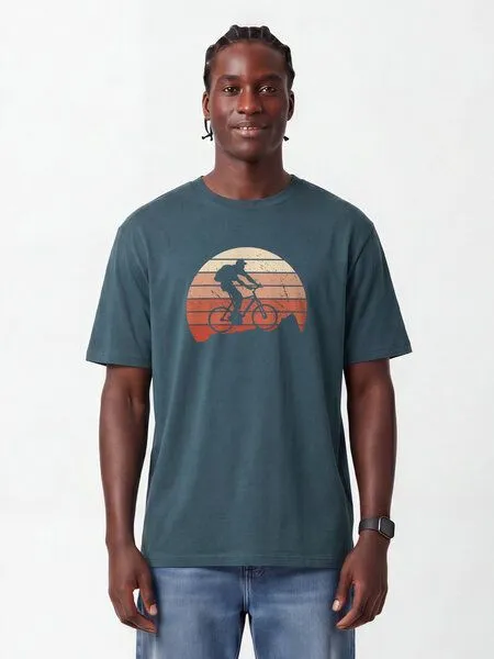 watapparel watapparel T-Shirt Unisex Mountainbike Silhouette, Stargazer, – Produktbild 2 von 2