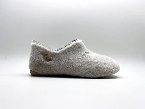 thies Hausschuh "thies ® Rec Slipper Boots" aus rec. Fell, Cream, – Produktbild 2 von 4