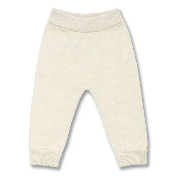 Sense Organics Sense Organics Baby Strickleggings aus Merinowolle, Modell PABLO, Cremeweiß melange, – Produktbild 1 von 3
