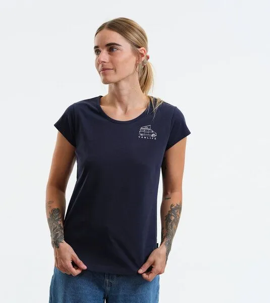 Gary Mash GARY MASH Shirt Asheville Vanlife Miniprint aus Bio-Baumwolle, Dunkelblau (blau), – Produktbild 4 von 4
