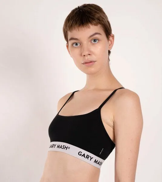 Gary Mash GARY MASH Bandeau Power BH aus Biobaumwolle, Schwarz, – Produktbild 2 von 4