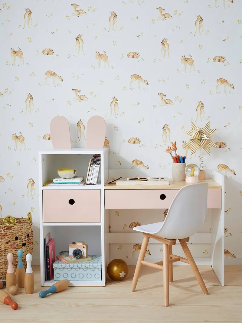 Vertbaudet Vertbaudet Kinderschreibtisch mit Hasenohren BUNNY, Weiß, – Produktbild 1 von 6