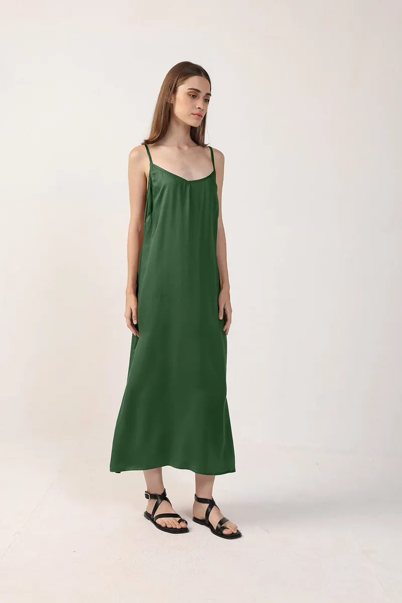 Neu Nomads Neu Nomads Damen vegan Kleid Slip Gitta Moss, Grün, – Produktbild 1 von 2