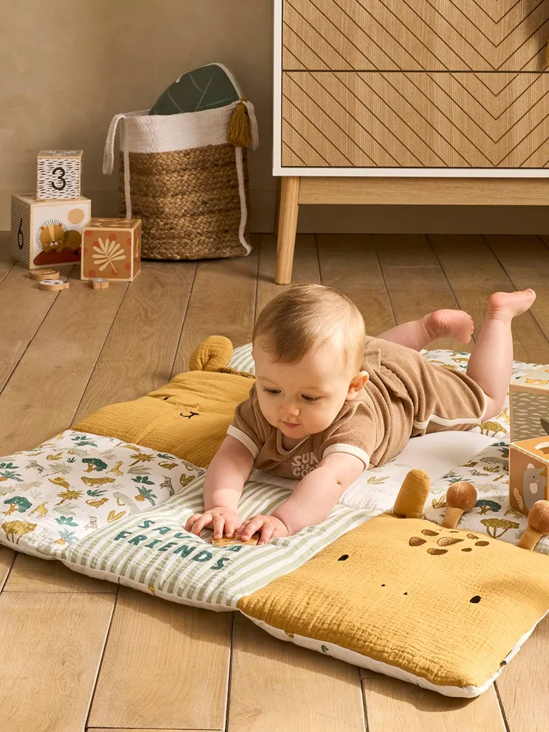 Vertbaudet Baby Patchwork-Spieldecke, Mehrfarbig, – Produktbild 3 von 4