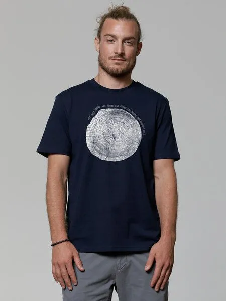 watapparel watapparel T-Shirt Unisex Baumscheibe, French navy, – Produktbild 2 von 4