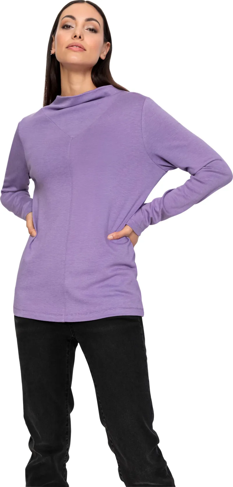 heine Stehkragenshirt lavendel, Lavendel, – Produktbild 2 von 2