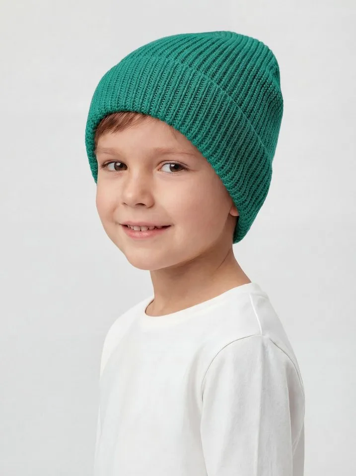 TupTam Strickmütze TupTam Kinder Winter Beanie- Strickmütze, Grün, – Produktbild 3 von 5