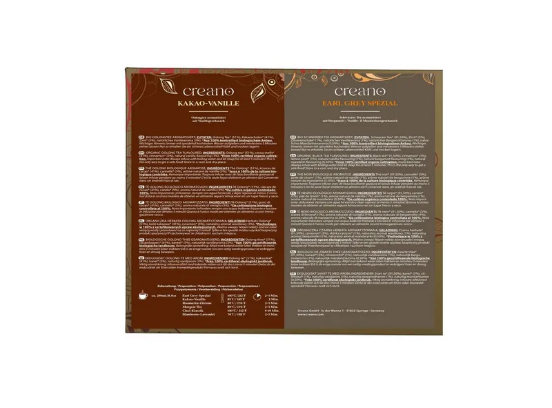 Creano Tee Bio Teemischung 24er Geschenkset „ORGANIC TEA BLEND“ 24 Bio-Teebeutel*, 1 x 24 St. – Produktbild 3 von 5