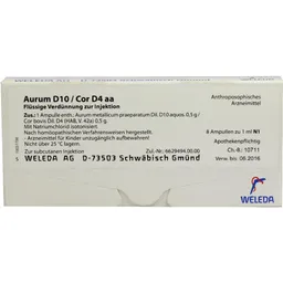 Weleda WELEDA AURUM D 10/Cor D 4 aa Ampullen 8X1 ml Ampullen – Produktbild 1 von 1