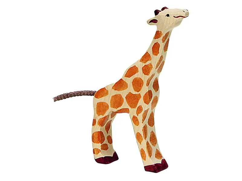 Holztiger Holztiger Holzfigur "Giraffe klein, fressend" Abenteuer Wildnis Maße 10,5 x 2,3 x 16,5 cm, Natur, braun, mehrfarbig, – Produktbild 1 von 2