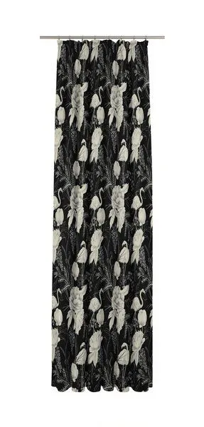 Nature by Adam Nature by Adam Vorhang aus 100% Bio-Baumwolle - Made in Germany - Eden, Schwarz, – Produktbild 3 von 7