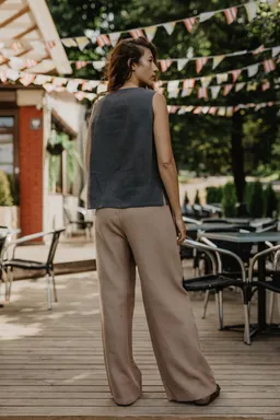 AmourLinen AmourLinen Damen vegan Hose Oulu Rosy Brown – Produktbild 1 von 1