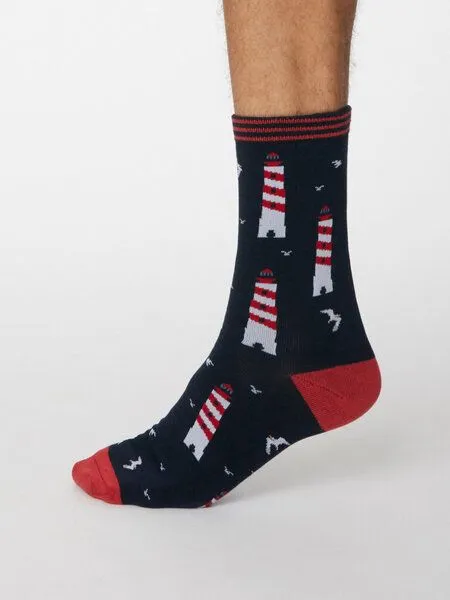 Thought Thought Pesca Bambus Socken, Dark navy, – Produktbild 1 von 3