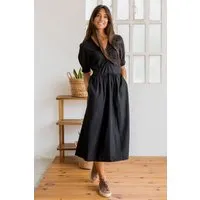 TWOTHIRDS TWOTHIRDS Damen vegan Kleid Vanavana Schwarz – Produktbild 1 von 1