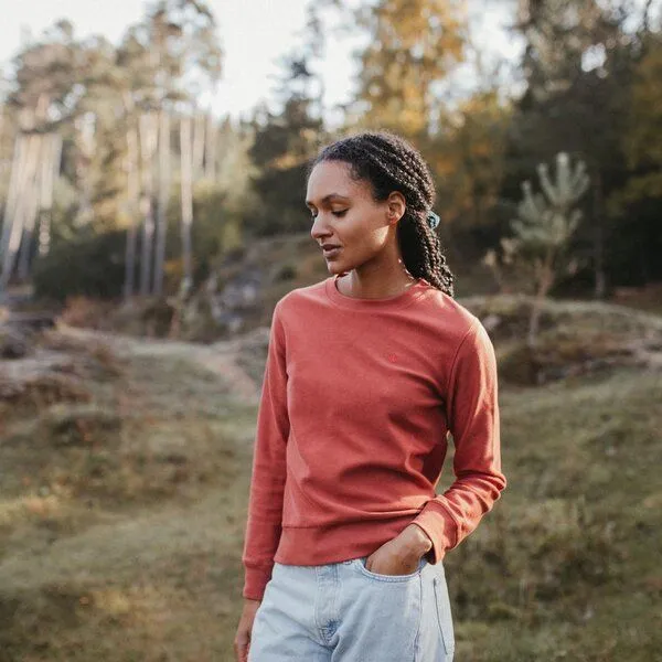 NORDLICHT NORDLICHT Sweater Sanna aus 100% Bio-Baumwolle, Rot, – Produktbild 4 von 4