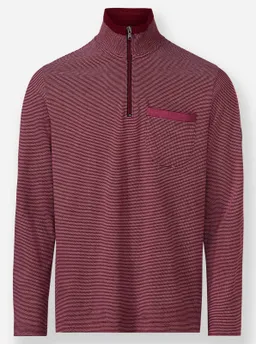 marco donati Langarmshirt dunkelrot-meliert – Produktbild 1 von 1