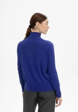 MELA MELA Damen vegan Strickpullover Rollkragenpullover Mayura Bold Blue – Produktbild 1 von 1