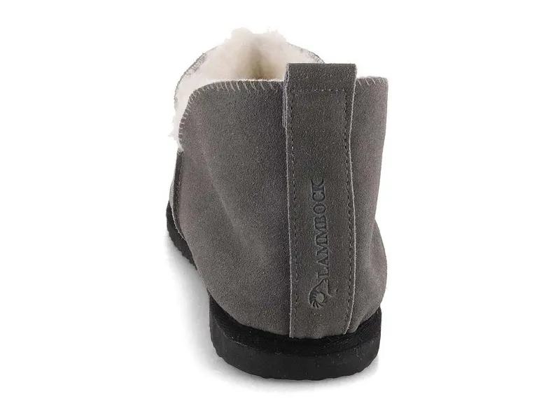 Lammbock Lammbock Shearlock Lammfell Hausschuhe für Damen Herren, grau Hausschuh Winterhausschuhe aus Lammfell, temperaturregulierend, Grau, – Produktbild 5 von 5
