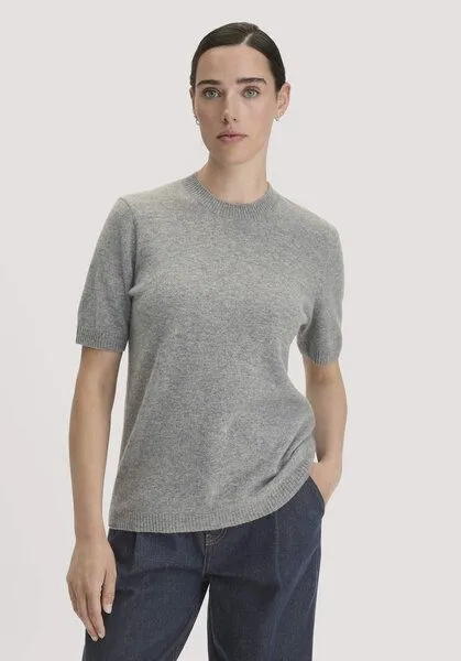 hessnatur hessnatur Pullover Relaxed aus Bio-Schurwolle mit Cashmere, Grau, – Produktbild 1 von 4