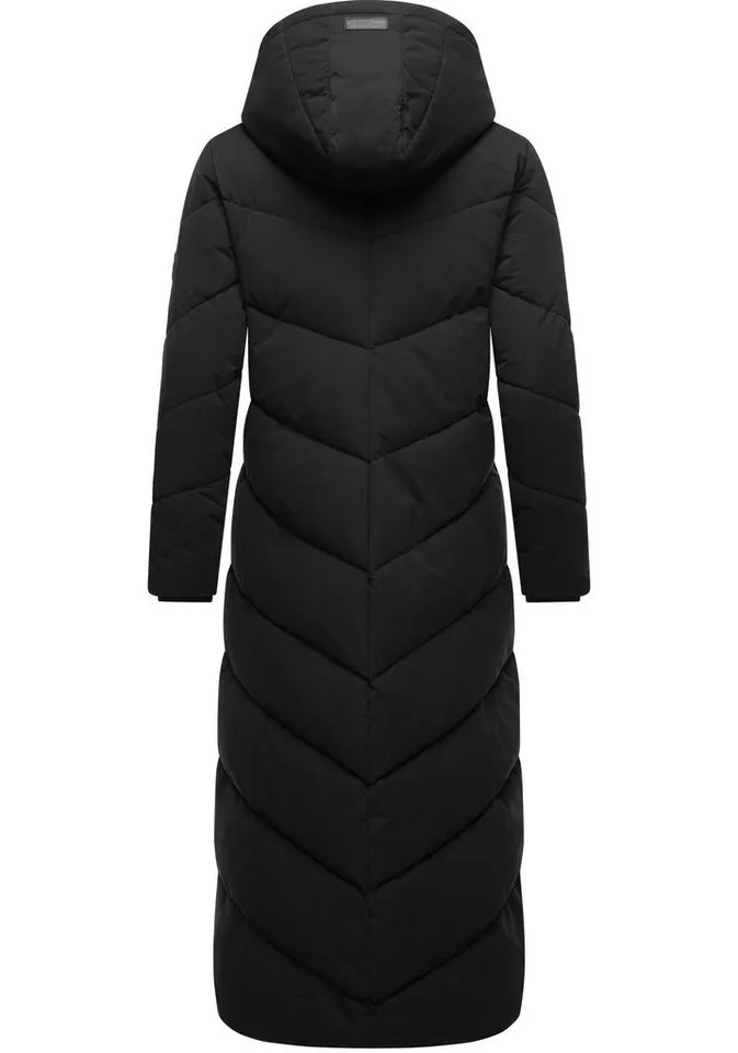 ragwear ragwear Wintermantel Rebelka Extralong wasserdichter Winterparka mit abnehmbarer Kapuze, Schwarz, – Produktbild 1 von 4