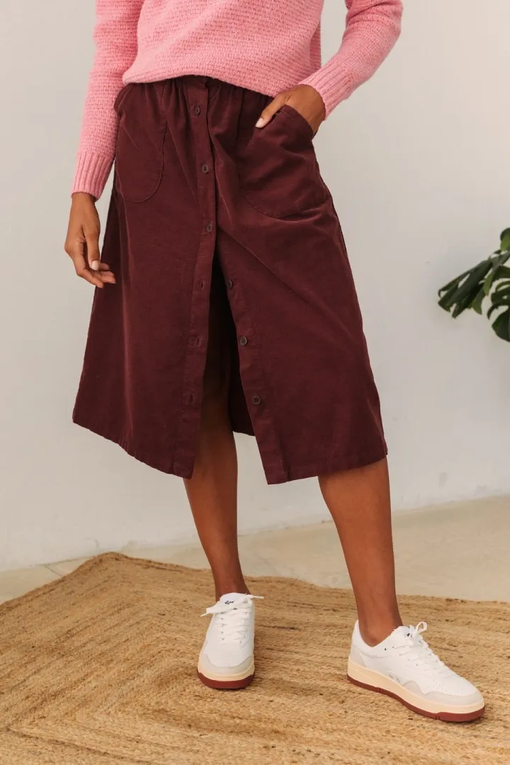 TWOTHIRDS TWOTHIRDS Damen vegan Rock Schola Russet Braun Rot, Braun, – Produktbild 2 von 2
