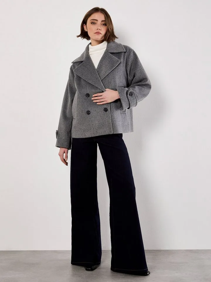 Apricot Apricot Kurzjacke Kurzjacke im Zweireiher Stil, Grau, – Produktbild 1 von 5