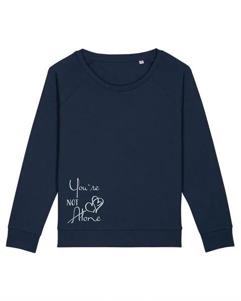 Human Family Human Family Weites Bio Damen Rundhals Sweatshirt "Dazzy - Not Alone" - in 4 Farben, Navy, – Produktbild 2 von 2