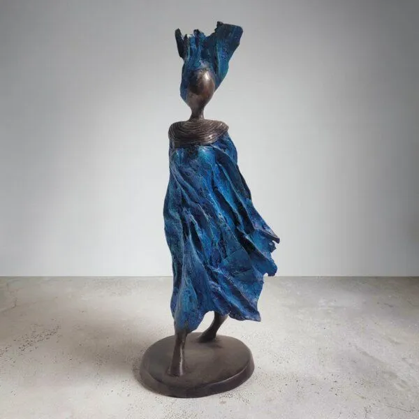 Moogoo Creative Africa Moogoo Creative Africa Bronze-Skulptur "Femme du Sahel" by Patrice Balma Unikate 36-42cm – Produktbild 7 von 8