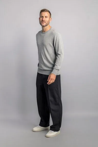 DIRTS dirts Classic Knit Crewneck, Grey melange, – Produktbild 2 von 4