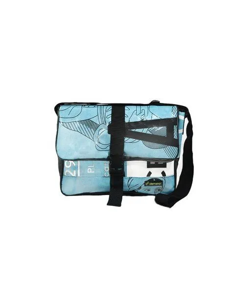 DEMANO DEMANO Messenger Umhängetasche aus Recycelten Bannern Borne, Blau, – Produktbild 1 von 4