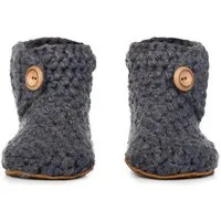 Kingdom of Wow Warme Hüttenschuhe aus weichem Wollgarn – extra dick, Damen & Herren, handgefertigt | Kingdom of Wow, Charcoal, – Produktbild 2 von 6